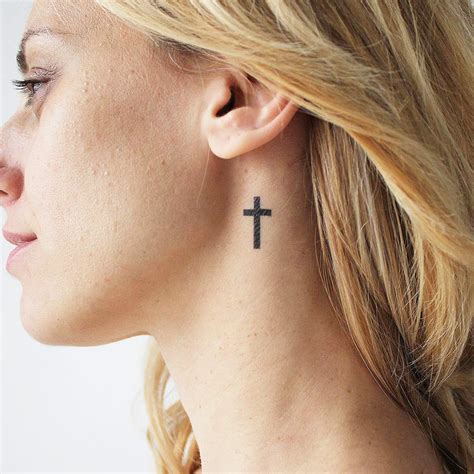Cross Behind Ear Tattoo Guy 33 Inspiring Christian Tattoos For Men In