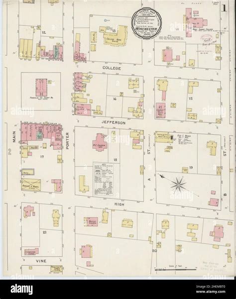 Winchester county map hi-res stock photography and images - Alamy