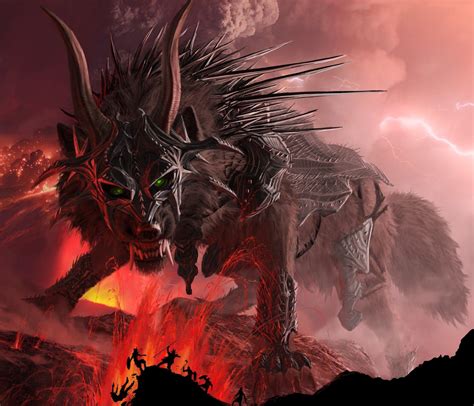In Norse mythology Fenrir also known as Fenris a monstrous wolf was depicted as a large beast ...