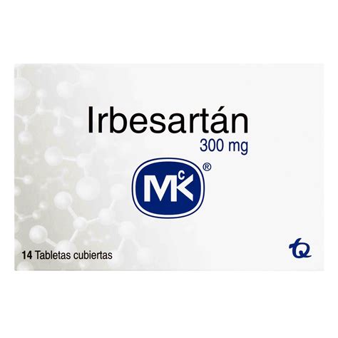 IRBESARTAN 300 MG 14 TABLETAS MK | Uno A Droguerias