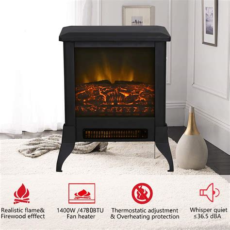 Buy Top Space 14" Electric Fireplace Stove Portable Freestanding ...