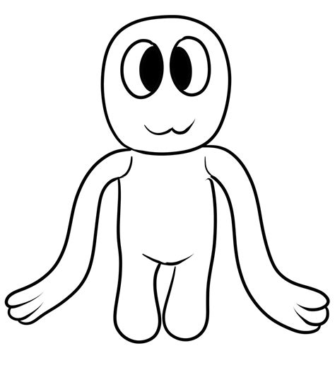 Green Rainbow Friends Printable Coloring Pages