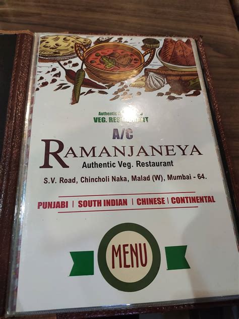 Menu at Shree Ramanjaneya Legacy Of Mumbai, Mumbai