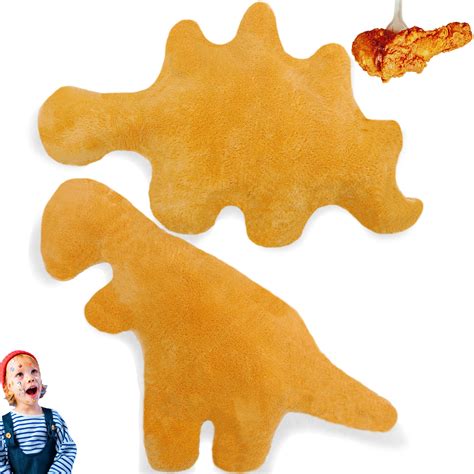 ML.ENJOY 19 inch Dino Chicken Nugget Pillow, Dinosaur Chicken Nugget ...
