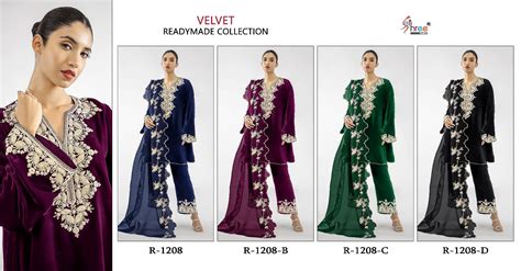 1208 Shree Fabs Readymade Velvet Suits – Kavya Style Plus