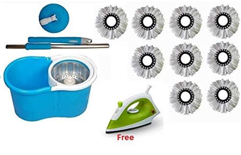 Modstyle 360 Degree Rotating Steel Spinner Easy Floor Cleaning PVC ...