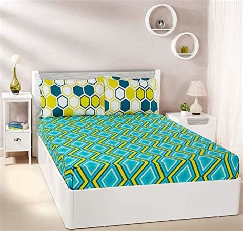 Amazon Brand - Solimo Damask Dreams 144 TC 100% Cotton Double Bedsheet ...