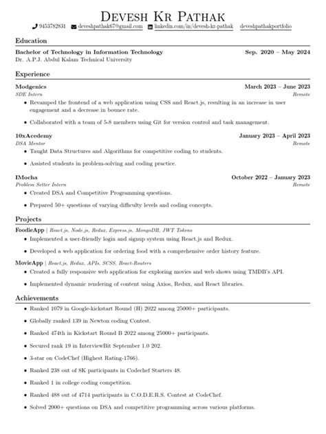 Image result for Neetcode Resume