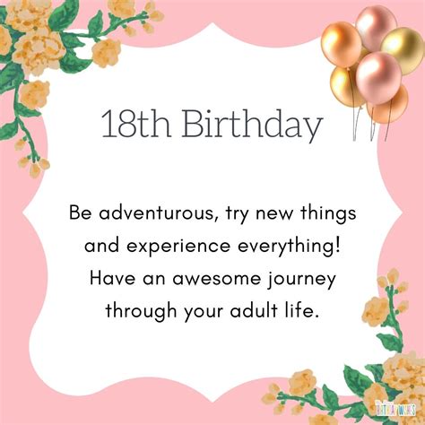101 Best 18th Birthday Wishes, Messages, And Quotes, 56% OFF