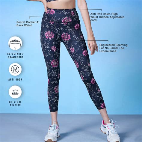 Nykd All Day High rise Trendsetter Printed Legging-NYK121-Batik Black ...