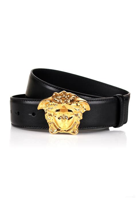 Lyst - Versace Palazzo Medusa Head Belt - Smooth Leather Black/gold in Black for Men