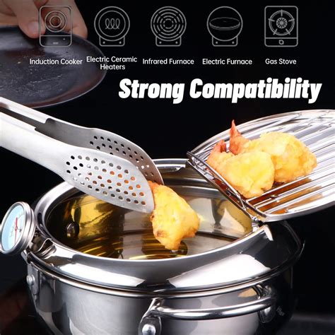 Buy Stainless Steel Deep Fryer Pot,Tempura Small Deep Fryer Pot With ...