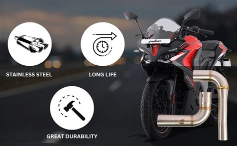 Vagary Exhaust Middle Muffler Bend Pipe for Bajaj Dominar 400/ Bajaj ...
