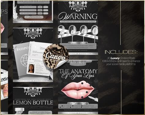30 Aesthetics Practitioner Social Media Canva Templates | Luxury ...