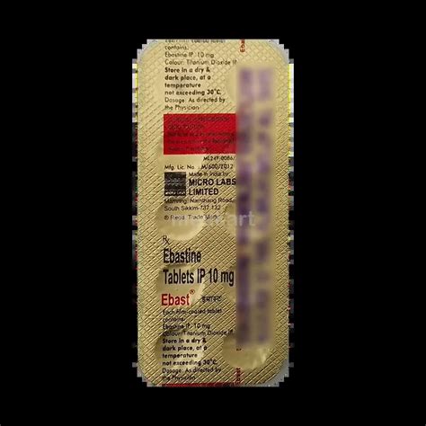 EBAST 10MG TABLET 10'S Price, Uses, Side Effects & Substitutes | Medkart