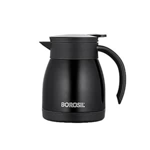 Borosil Stainless Steel 500ml Teapot with Handle | Double Wall Vacuum ...