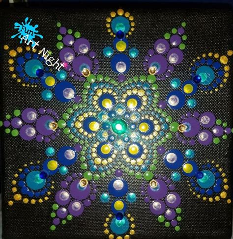 Fun Art Night: Peacock Dot Mandala Class in Tulsa, Desi Wok, South ...