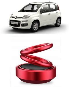YUNEIK Car Solar Air Freshner Automatic 360° Rotating Diffuser Car-Red ...