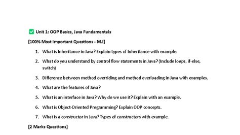 Java Most Important Questions for AKTU: OOP, Multithreading, and More ...