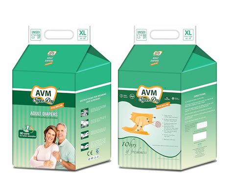 AVM Super Dry Premium Adult Diapers - Pack of 10 - Extra Large (Fits 61 ...
