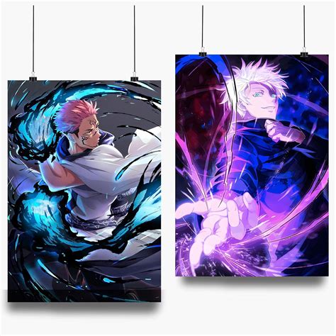 ANIME CREATION | Satoru Gojo and Sukuna Wall Poster | Six Eye Gojo And ...