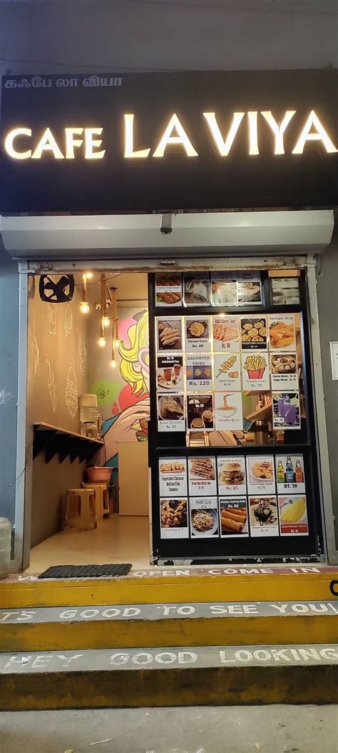 Menu at Cafe La Viya, Chennai