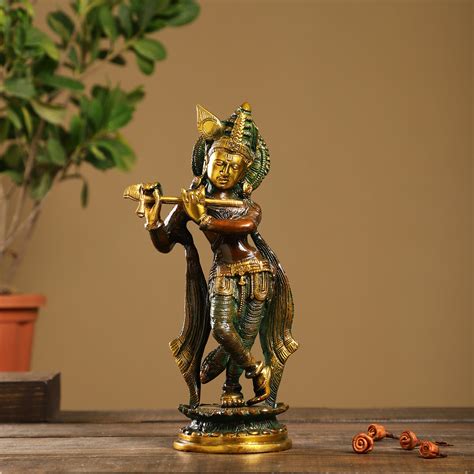 Handcrafted Brass Krishna Idol