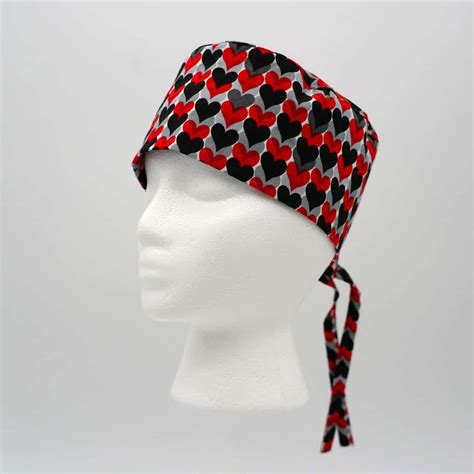 Men’s Hearts Scrub Cap - Phancy Phish Crafts