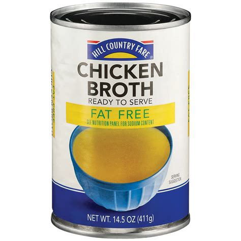 Hill Country Fare 99% Fat Chicken Broth | Fig App