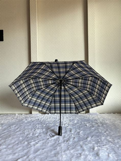 Jainsons Rain-Check 3 Fold Jumbo Umbrella | Checks Print | Bage