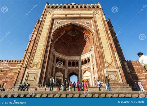 Buland Darwaza Gate is the Entrance To Jama Masjid Mosque in Fatehpur Sikri, Agra, Uttar Pradesh ...