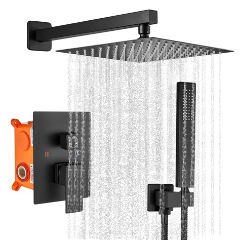 ELECWISH Black Shower System Bathroom Luxury Rain India | Ubuy