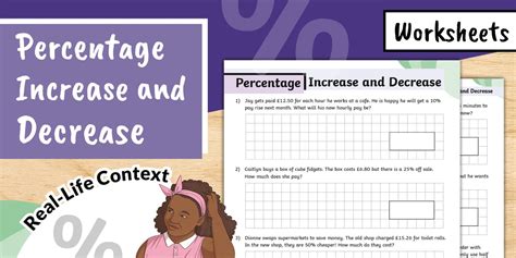 👉 Percentage Increase and Decrease Worksheet