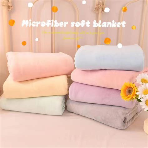 Plain Blanket Super Soft Perfect For Warm Solid Color Microfiber Plush ...