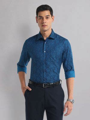 Buy AD By Arvind Pure Cotton Jacquard Shirt Online