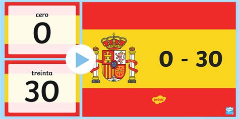 👉 Basic Spanish Numbers 0-30 PowerPoint