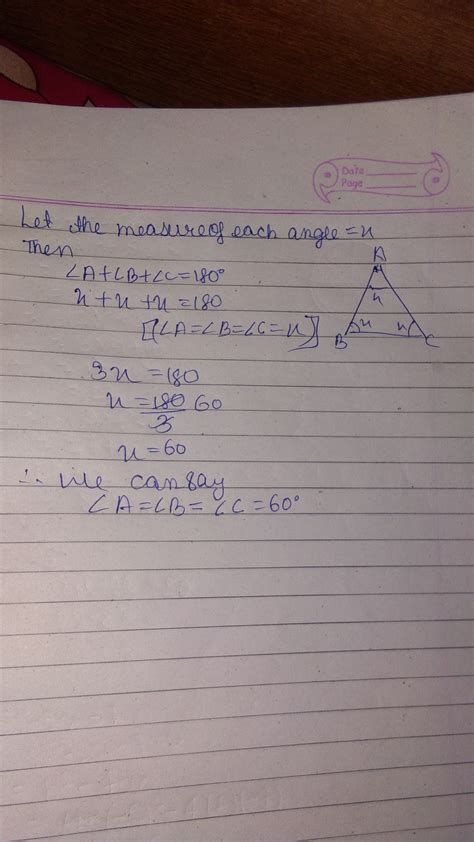 if all the three angles of a triangle are equal to one another and then ...