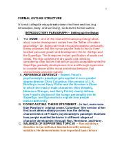 Image result for Formal Outline Example
