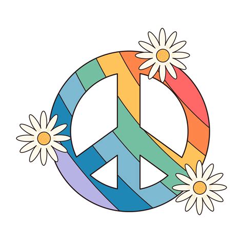 Rainbow Peace Sign Clip Art