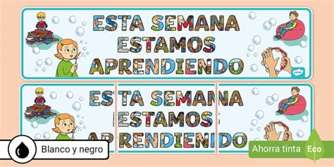 Cartel: Esta Semana en Clase Estamos Aprendiendo - Twinkl