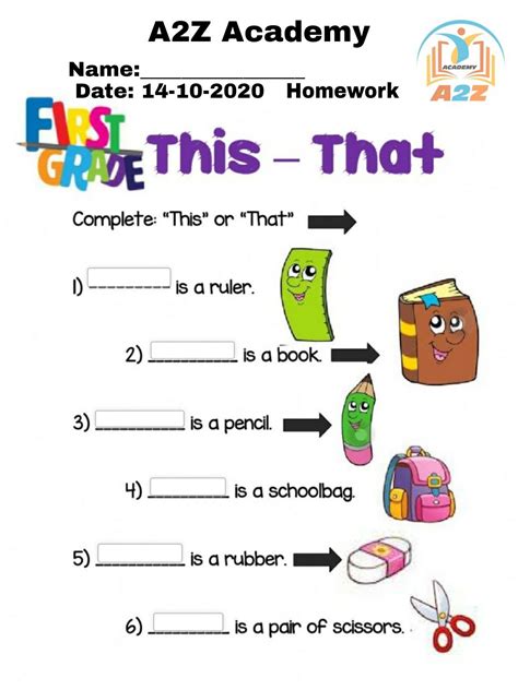 20 Grade 1 English Worksheets for Kids Grammar – Printable PDF Template