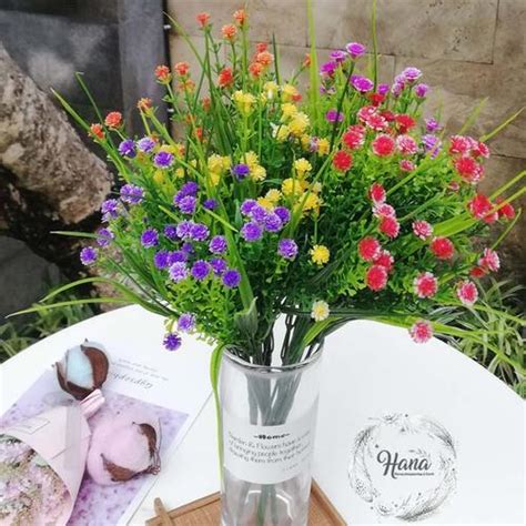 Jual Daun rumput kamboja warna warni/rumput plastik artificial - Putih ...