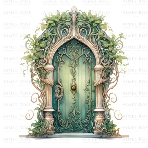 Fairy Tale Doors Clipart Set - Enchanted Garden High-res Digital PNG ...