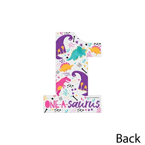 Buy Big Dot of Happiness 1st Birthday Roar Dinosaur Girl - One Shaped ...