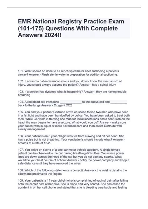 Image result for EMR Practice Questions