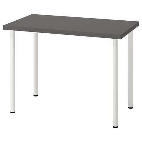 LINNMON / ADILS desk, dark grey/white, 100x60 cm (393/8x235/8") - IKEA