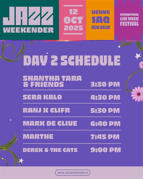 Lineup - Jazz Weekender
