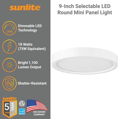 Sunlite 1-Light 9-in Matte White LED Flush Mount Light 81286-SU at ...