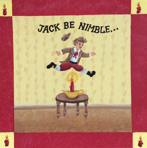 Jack Be Nimble" 12" X 12" Print is an Adorable Nursery Rhyme, From My ...