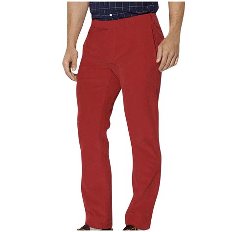 RYRJJ Mens Chinos Slim Fit Pants Flat Front Stretch Skinny Tapered ...